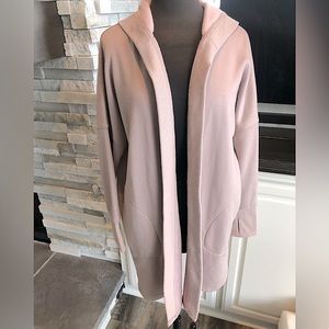MONO B OPEN FRONT LONGLINE HOODIE CARDIGAN MEDIUM/LARGE WITH THUMB HOLES